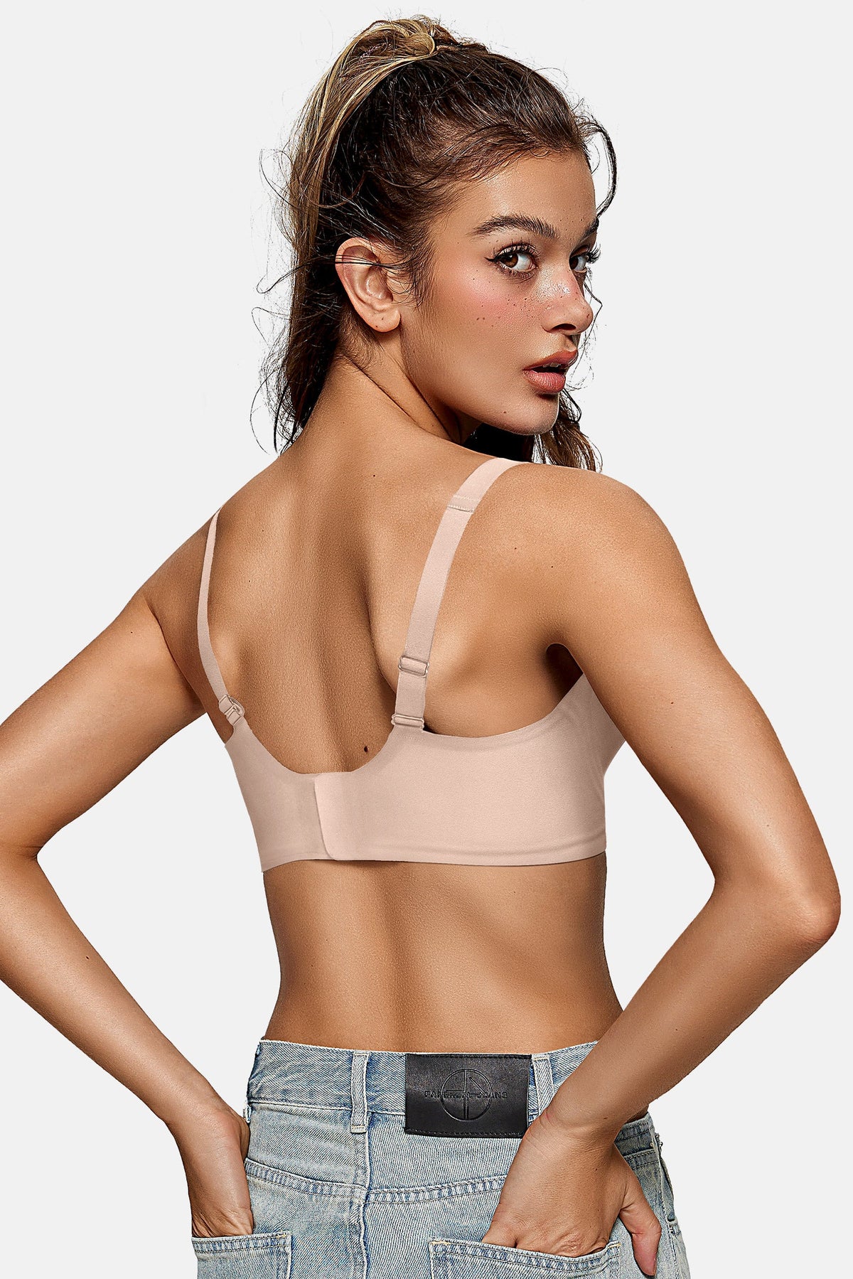 Oeaky Deep V Jelly Bra No Underwire