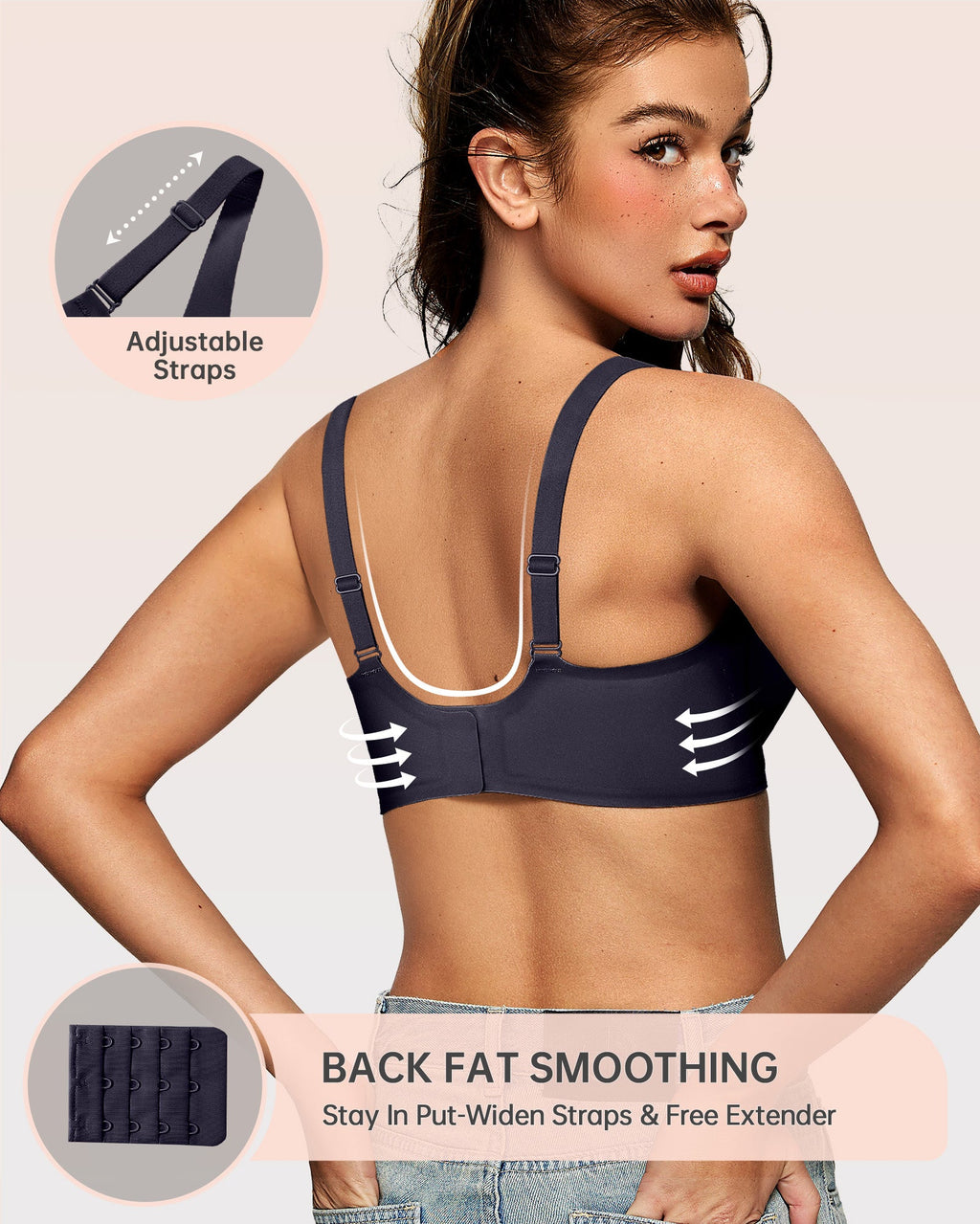 Oeaky Deep V Jelly Bra No Underwire