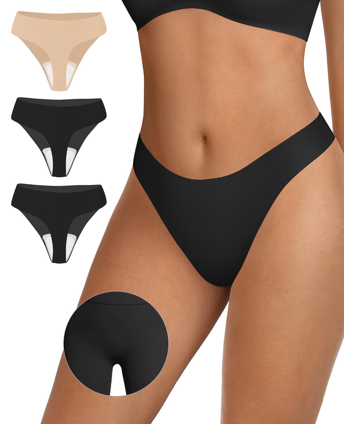 Seamless Thongs for Women Invisible Thongs