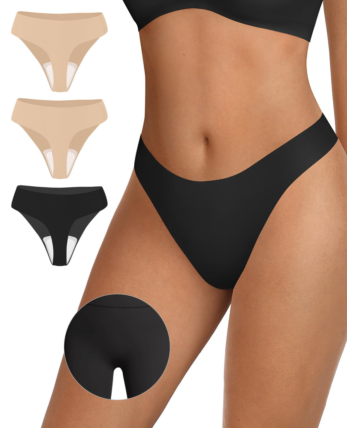 Seamless Thongs for Women Invisible Thongs