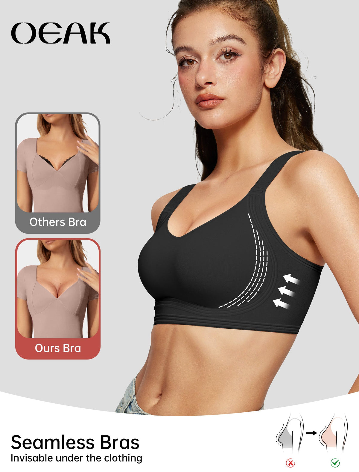 Full Coverage Push Up Jelly Bra
