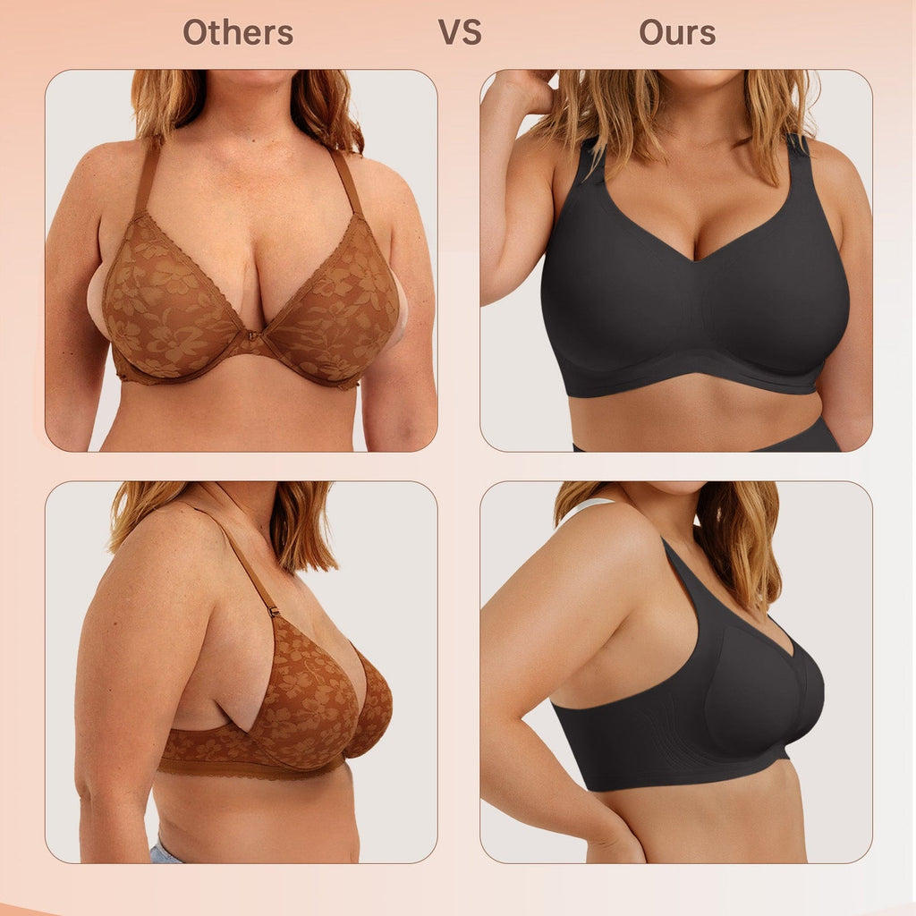 Seamless Wireless Jelly V-Neck Bra