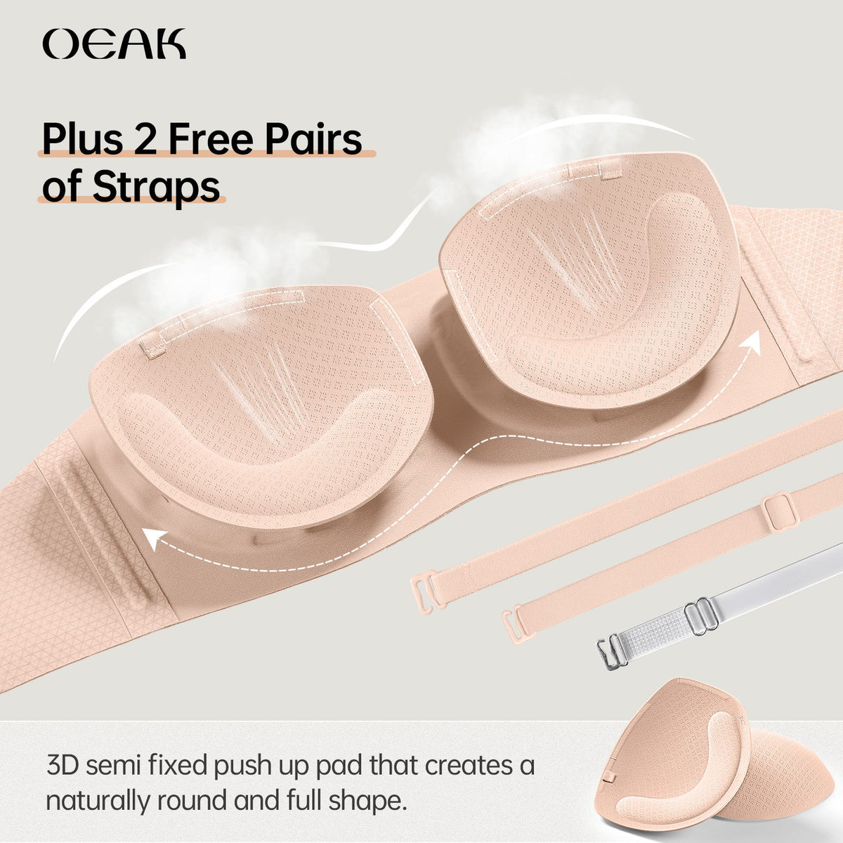 Strapless Non Slip Bandeau Jelly Bra