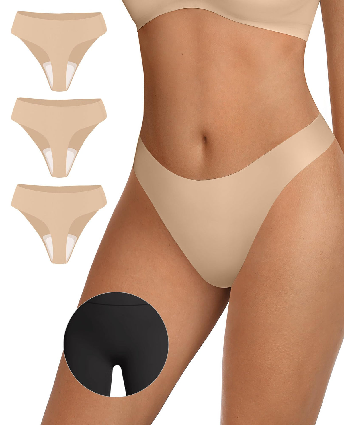 Seamless Thongs for Women Invisible Thongs
