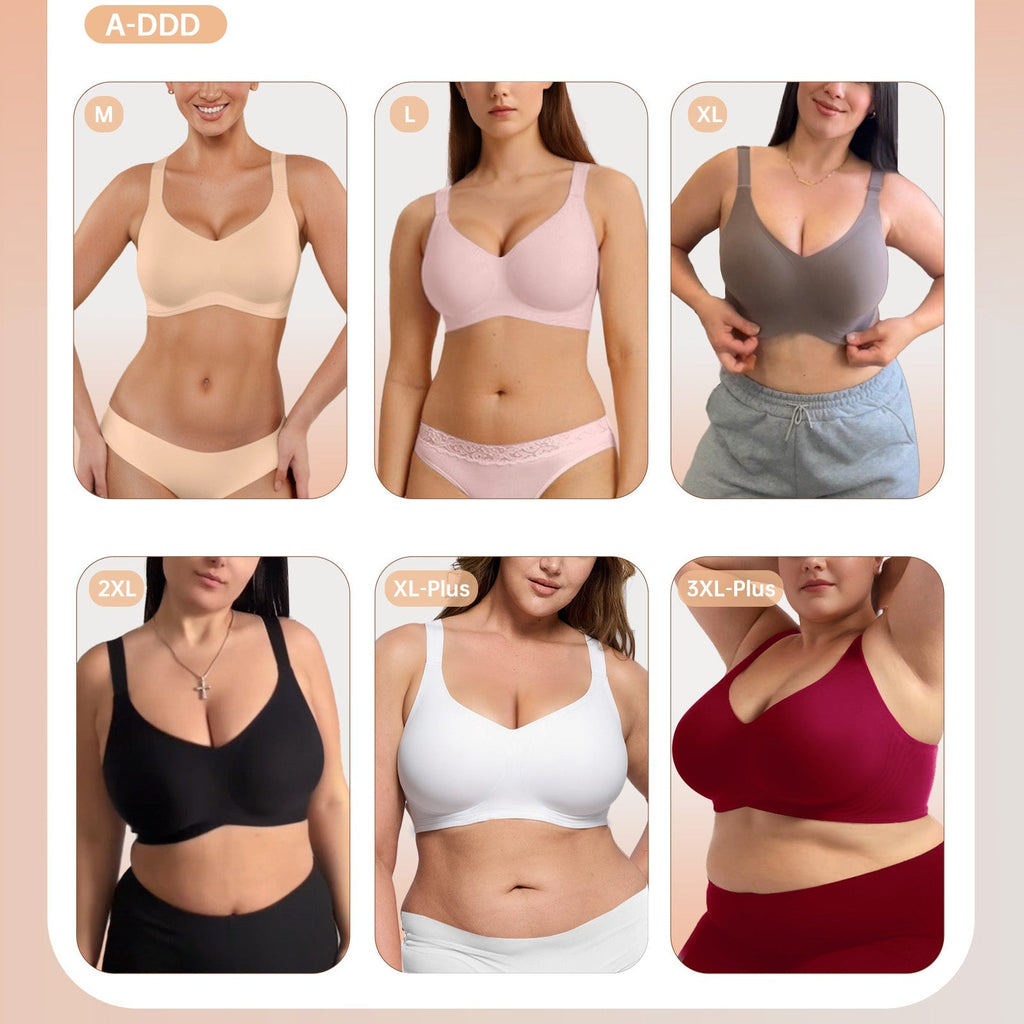Seamless Wireless Jelly V-Neck Bra