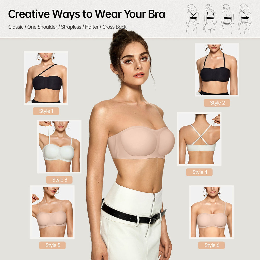 Strapless Non Slip Bandeau Jelly Bra