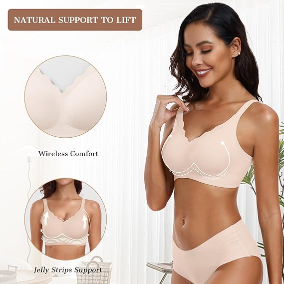 Scalloped Wireless Jelly Bra