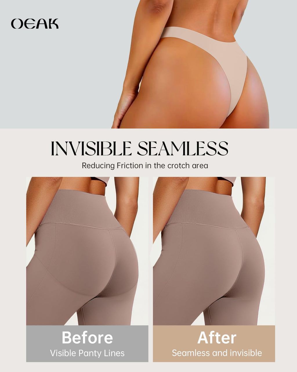 Seamless Thongs for Women Invisible Thongs