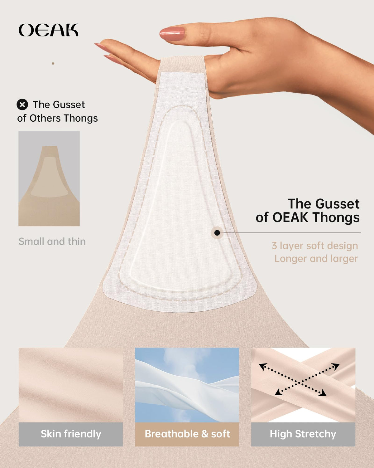 Seamless Thongs for Women Invisible Thongs